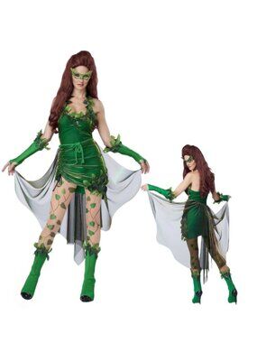 Poison Ivy Sexy Lethal Beauty Halloween Cosplay Costume Adult Size Small